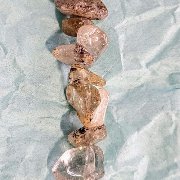Rutilated Quartz & Obsidian Lumurian Quartz Hand Made Window Water Crystal L8 - Picture 5 of 6